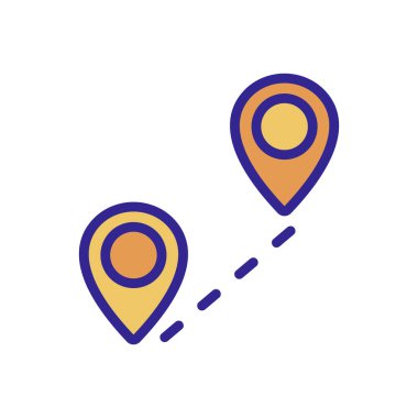 Toll yol ikonu vektörü. İnce çizgi işareti. İzole edilmiş kontür sembolü gösterimi