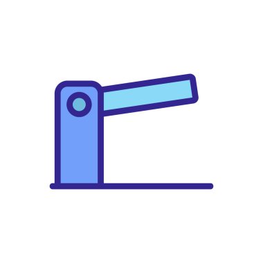 Toll yol ikonu vektörü. İnce çizgi işareti. İzole edilmiş kontür sembolü gösterimi