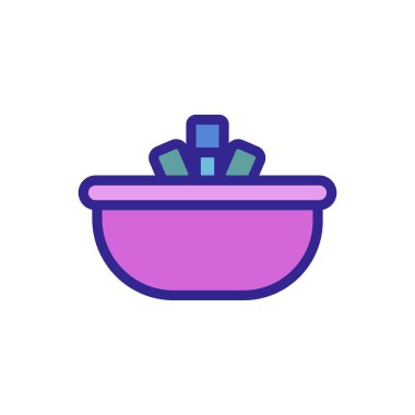 Simge vektörünü batır. İnce çizgi işareti. İzole edilmiş kontür sembolü gösterimi