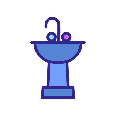 Simge vektörünü batır. İnce çizgi işareti. İzole edilmiş kontür sembolü gösterimi