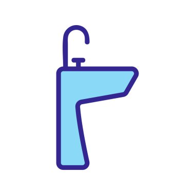 Simge vektörünü batır. İnce çizgi işareti. İzole edilmiş kontür sembolü gösterimi