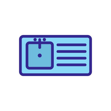 Simge vektörünü batır. İnce çizgi işareti. İzole edilmiş kontür sembolü gösterimi