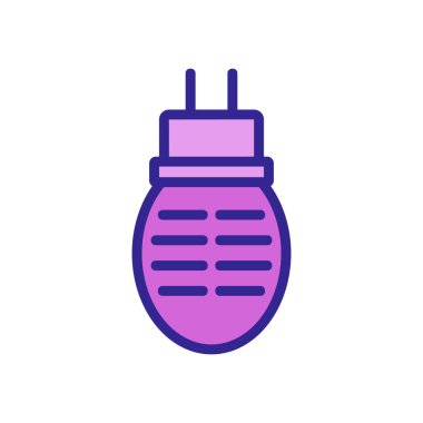 Böcek kontrol ikonu vektörü. İnce çizgi işareti. İzole edilmiş kontür sembolü gösterimi