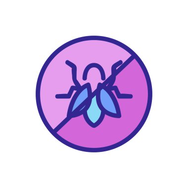 Böcek kontrol ikonu vektörü. İnce çizgi işareti. İzole edilmiş kontür sembolü gösterimi