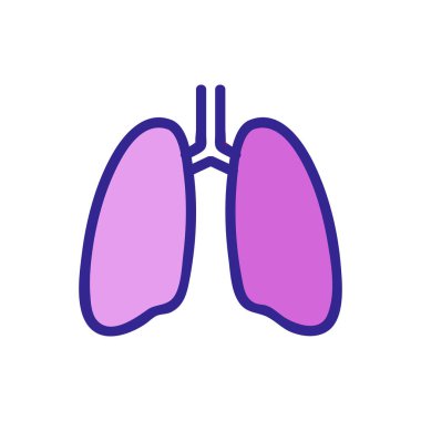 Nefes ikonu vektörü. İnce çizgi işareti. İzole edilmiş kontür sembolü gösterimi