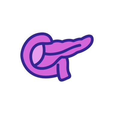 Apandisit ikon vektörü. İnce çizgi işareti. İzole edilmiş kontür sembolü gösterimi