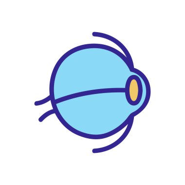 Göz simgesi vektörü. İnce çizgi işareti. İzole edilmiş kontür sembolü gösterimi