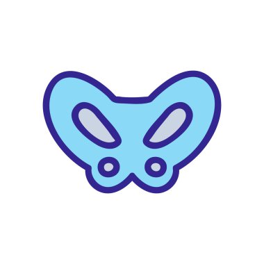 Pelvik kemik ikonu vektörü. İnce çizgi işareti. İzole edilmiş kontür sembolü gösterimi