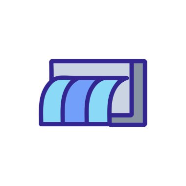 Fabrika ikon vektörü. İnce çizgi işareti. İzole edilmiş kontür sembolü gösterimi