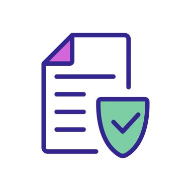 İş simgesi vektörünü denetle. İnce çizgi işareti. İzole edilmiş kontür sembolü gösterimi