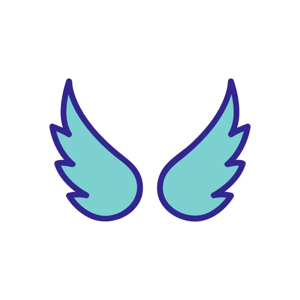天使のアイコンベクトルの翼 細い線の記号 独立した輪郭シンボルイラスト — ストックベクタ