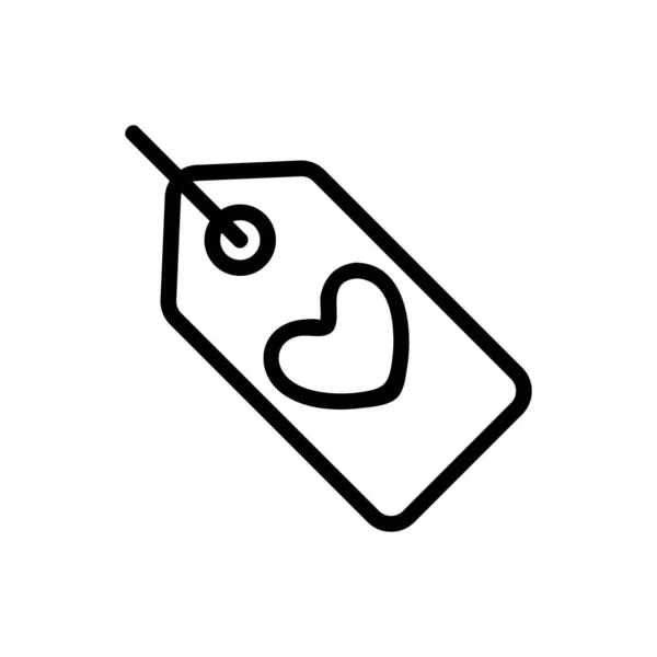 Amor Nota Icono Vector Signo Línea Delgada Ilustración Del Símbolo — Vector de stock