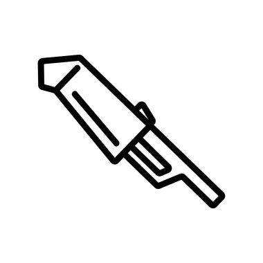 Modern elektrik süpürgesi ikon vektörü. İnce çizgi işareti. İzole edilmiş kontür sembolü gösterimi