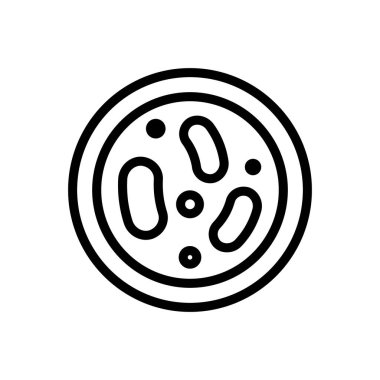 Probiyotik ikon vektörü. İnce çizgi işareti. İzole edilmiş kontür sembolü gösterimi