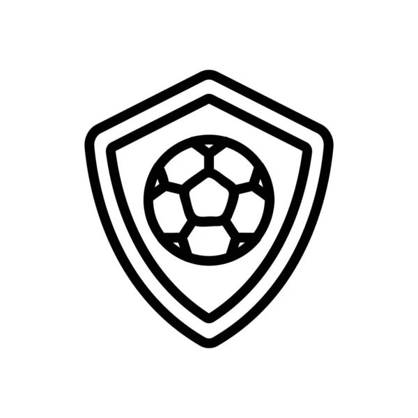 Emblema Del Icono Los Aficionados Fútbol Vector Signo Línea Delgada — Archivo Imágenes Vectoriales