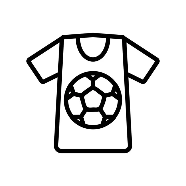 Bekleidung Fußball Fan Ikone Vektor Schlankheitszeichen Isolierte Kontursymboldarstellung — Stockvektor