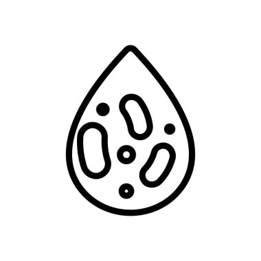 Probiyotik ikon vektörü. İnce çizgi işareti. İzole edilmiş kontür sembolü gösterimi