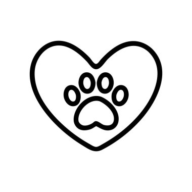 Hayvan ikonu vektörü kliniği. İnce çizgi işareti. İzole edilmiş kontür sembolü gösterimi