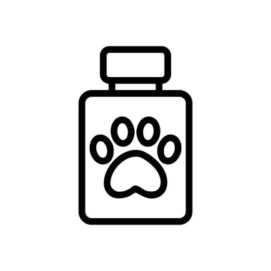 Hayvan kliniği ikon vektörü. İnce çizgi işareti. İzole edilmiş kontür sembolü gösterimi