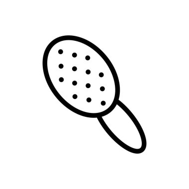 Hayvan tarak ikonu vektörü. İnce çizgi işareti. İzole edilmiş kontür sembolü gösterimi