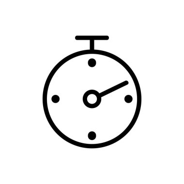 Basınç simgesi vektörü. İnce çizgi işareti. İzole edilmiş kontür sembolü gösterimi