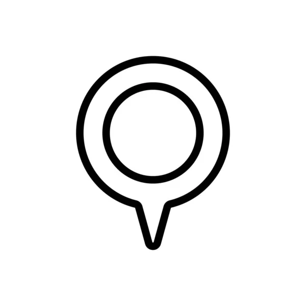 Location Icon Vector Thin Line Sign Isolated Contour Symbol Illustration — 스톡 벡터