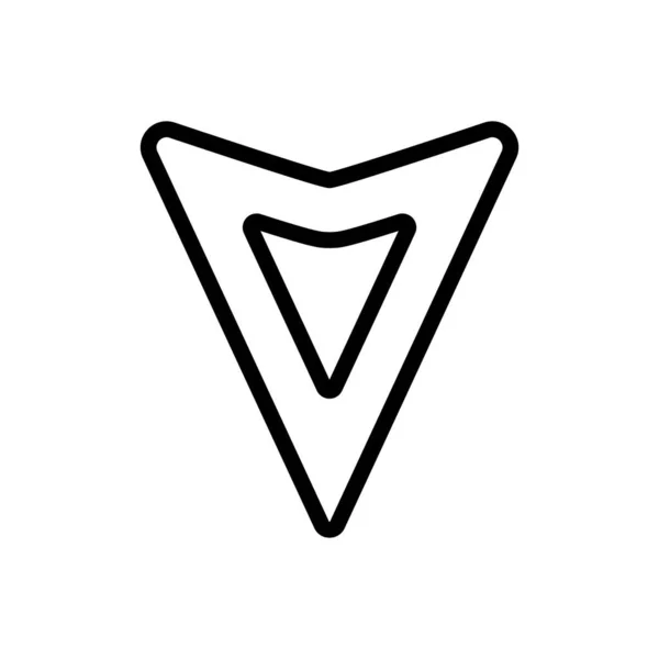 Plats Ikon Vektor Tunn Linje Tecken Isolerad Kontur Symbol Illustration — Stock vektor