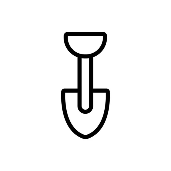 Schaufel Symbol Vektor Schlankheitszeichen Isolierte Kontursymboldarstellung — Stockvektor