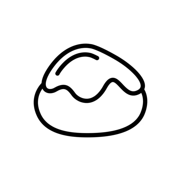 Cookie Icône Vecteur Signe Fin Illustration Symbole Contour Isolé — Image vectorielle