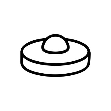 Kurabiye ikonu vektörü. İnce çizgi işareti. İzole edilmiş kontür sembolü gösterimi