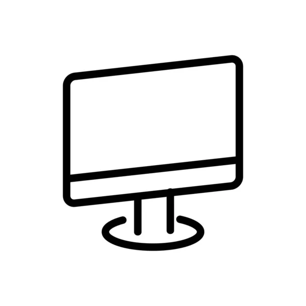Vetor Ícone Computador Moderno Placa Fina Isolado Contorno Símbolo Ilustração —  Vetores de Stock