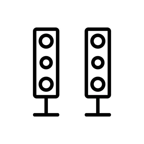 Icono Columna Audio Vector Signo Línea Delgada Ilustración Del Símbolo — Vector de stock