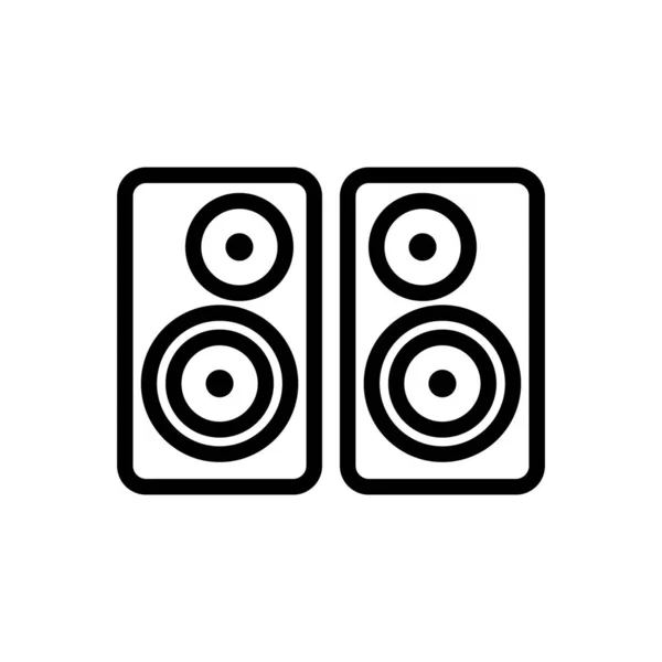 Wektor Ikony Kolumny Audio Znak Cienkiej Linii Ilustracja Izolowanego Symbolu — Wektor stockowy