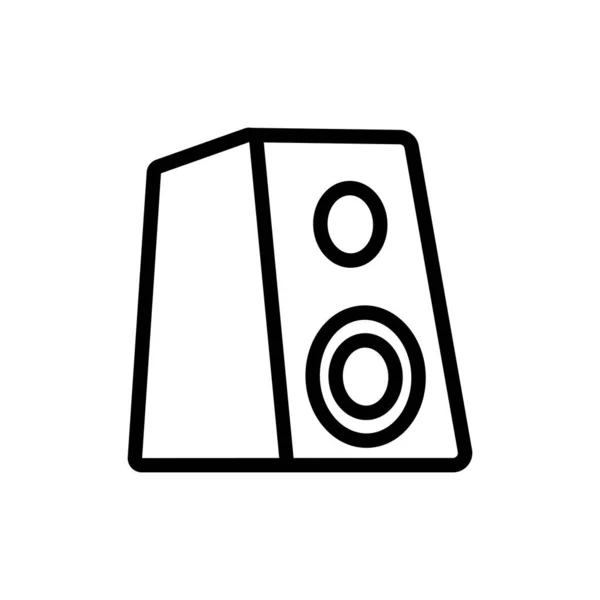 Vettore Icona Colonna Audio Segno Linea Sottile Illustrazione Del Simbolo — Vettoriale Stock