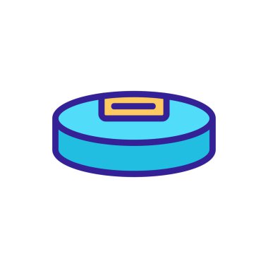 Modern elektrik süpürgesi ikon vektörü. İnce çizgi işareti. İzole edilmiş kontür sembolü gösterimi