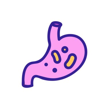 Probiyotik ikon vektörü. İnce çizgi işareti. İzole edilmiş kontür sembolü gösterimi