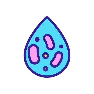 Probiyotik ikon vektörü. İnce çizgi işareti. İzole edilmiş kontür sembolü gösterimi