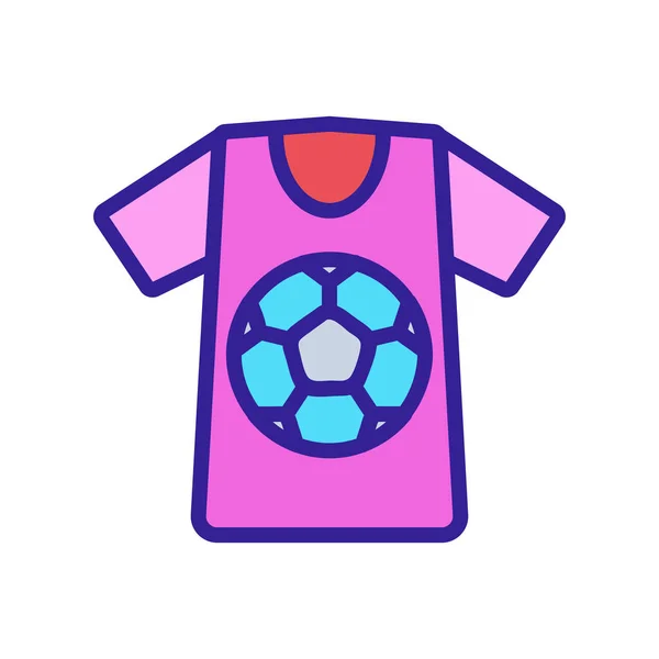 Vêtements Fan Football Icône Vecteur Signe Fin Illustration Symbole Contour — Image vectorielle