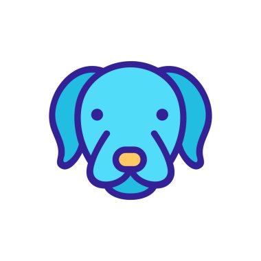 Köpek ikonu vektörü. İnce çizgi işareti. izole edilmiş sınır sembolü çizimi