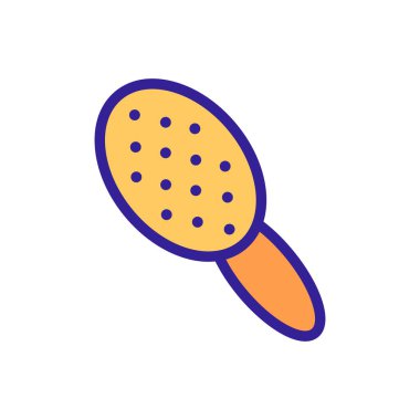 Hayvan tarak ikonu vektörü. İnce çizgi işareti. İzole edilmiş kontür sembolü gösterimi