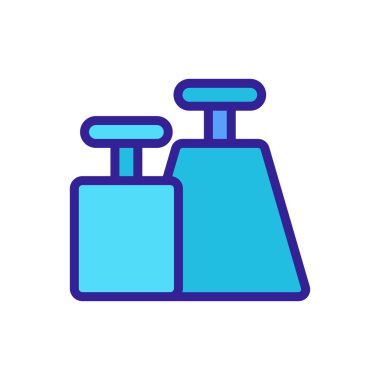 Ağırlık simgesi vektörü. İnce çizgi işareti. İzole edilmiş kontür sembolü gösterimi