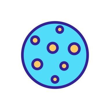 Lezzetli kurabiye ikonu vektörü. İnce çizgi işareti. İzole edilmiş kontür sembolü gösterimi