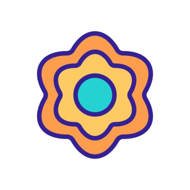 Kurabiye ikonu vektörü. İnce çizgi işareti. İzole edilmiş kontür sembolü gösterimi