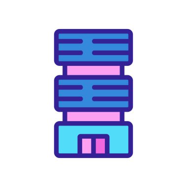 Şehrin gelecekteki ikon vektörü. İnce çizgi işareti. İzole edilmiş kontür sembolü gösterimi