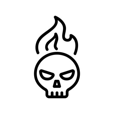 Keskin baharat ikonu vektörü. İnce çizgi işareti. İzole edilmiş kontür sembolü gösterimi