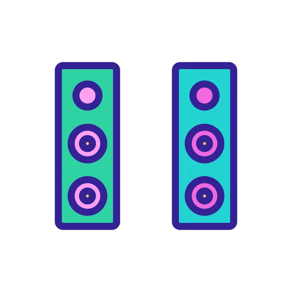 Icono Columna Audio Vector Signo Línea Delgada Ilustración Del Símbolo — Archivo Imágenes Vectoriales