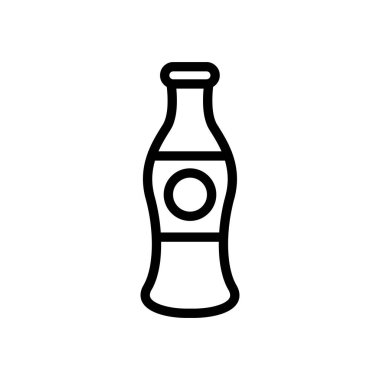 Köpüklü içecek ikon vektörü. İnce çizgi işareti. İzole edilmiş kontür sembolü gösterimi