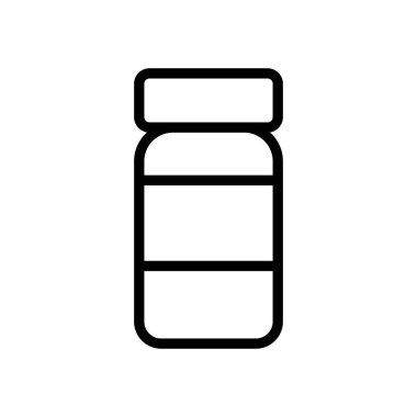 Soda ikonu vektörü. İnce çizgi işareti. İzole edilmiş kontür sembolü gösterimi