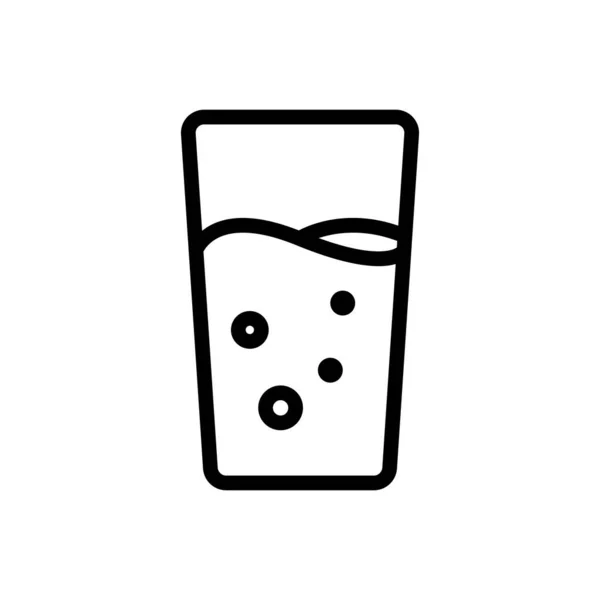 Frisdrank Icoon Vector Een Dun Lijnteken Geïsoleerde Contoursymbool Illustratie — Stockvector