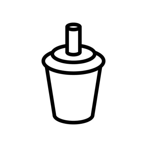 Delizioso Vettore Icona Soda Segno Linea Sottile Illustrazione Del Simbolo — Vettoriale Stock